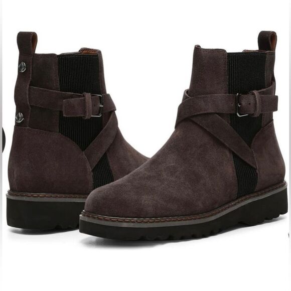 Donald Pliner buckled suede bootie - Picture 1 of 7